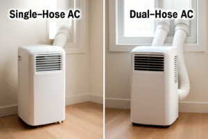 how do portable air conditioners work Single House vs Double House portable ACs